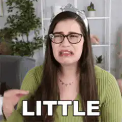 Woman making a little gesture