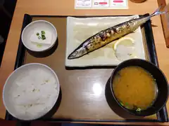 Japanese grilled fish meal set