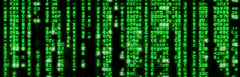 Matrix-style green code rain