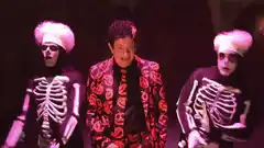Johnny Cash dancing with skeletons