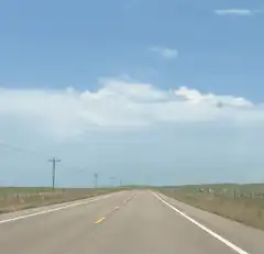 Driving down a long straight road
