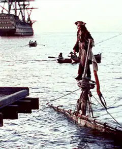 Pirate walks the plank