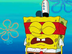 SpongeBob screaming with steam coming out of his ears