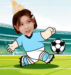 Birthday girl soccer player