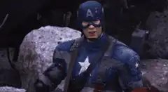 Captain America saluting