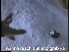 Darth Vader reaches for Luke with lightsaber