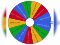 Spinning wheel of internet challenges