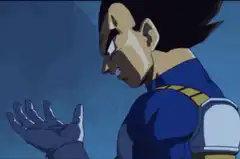 Vegeta looking at his hand