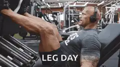 Dwayne Johnson Leg Day
