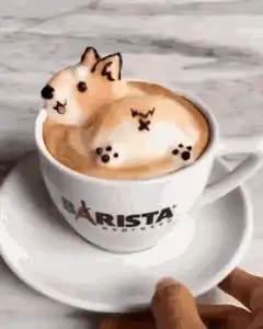 Corgi Latte Art