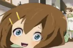 Yui excited face close up
