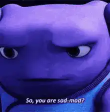 Sad-Mad Purple Character