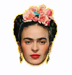 Frida Kahlo with flowers