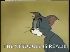 Tom from Tom and Jerry with a bump on his head