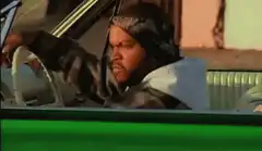 Ice Cube driving a car