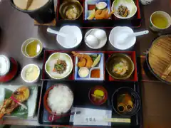 Japanese set meal with tempura and rice