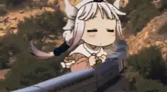 Kanna eats train, ship, mountain, and planet