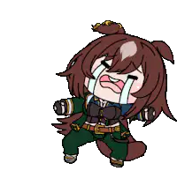 Chibi character crying and shaking