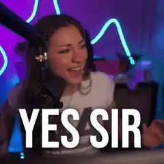 Woman says yes sir and salutes