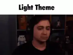Light Theme reaction