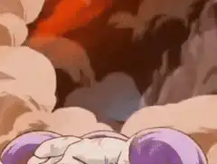 Frieza turns to see Goku