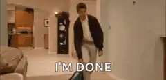 Man collapses on floor saying I'm done