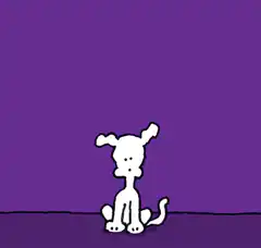 White dog says how ya doing