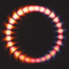 Colorful segmented ring animation
