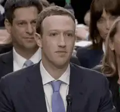 Mark Zuckerberg smirking