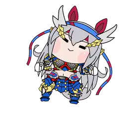 chibi horse girl blushing