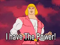 He-Man raises sword and transforms