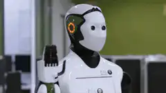Robot gives a thumbs up