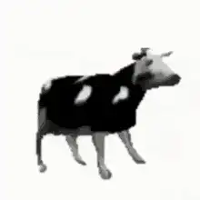 Low-poly cow walking animation