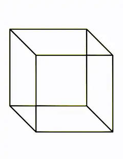 Neon wireframe cube