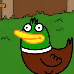 Duck hiding in bush