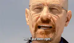 Walter White You're God Damn Right