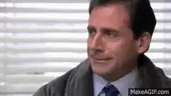 Michael Scott awkward smile