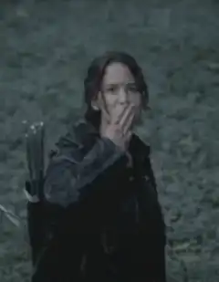 Katniss Everdeen three-finger salute