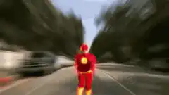 The Flash running fast