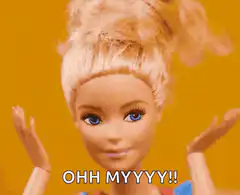 Barbara doll shocked face