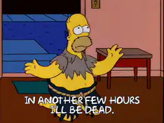 Homer Simpson caveman dead