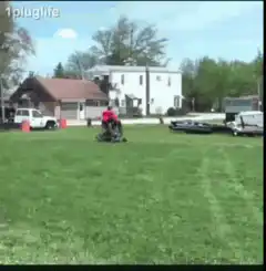 Go-kart ramp jump crash