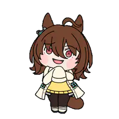 Chibi horse girl smiling