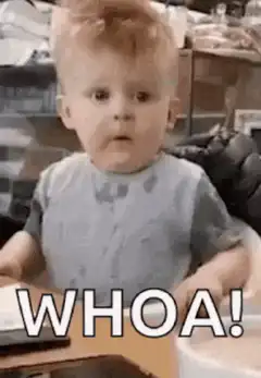 Baby saying whoa
