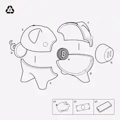 Bitcoin piggy bank assembly diagram