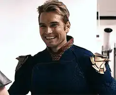 Homelander smugly points and smiles