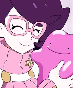 Liko hugging her pink Paldean Wooper