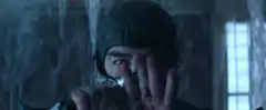 Ninja looking through ice