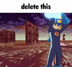 Mega Man fires a giant laser