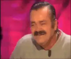 Juan Joya Borja laughing hysterically